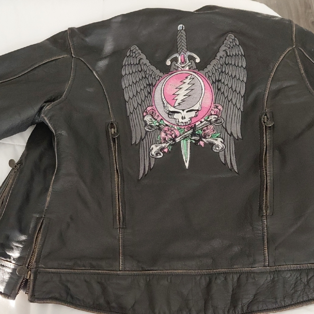 Grateful Dead Leather Jacket - Black and Brown - Picture 2 of 11